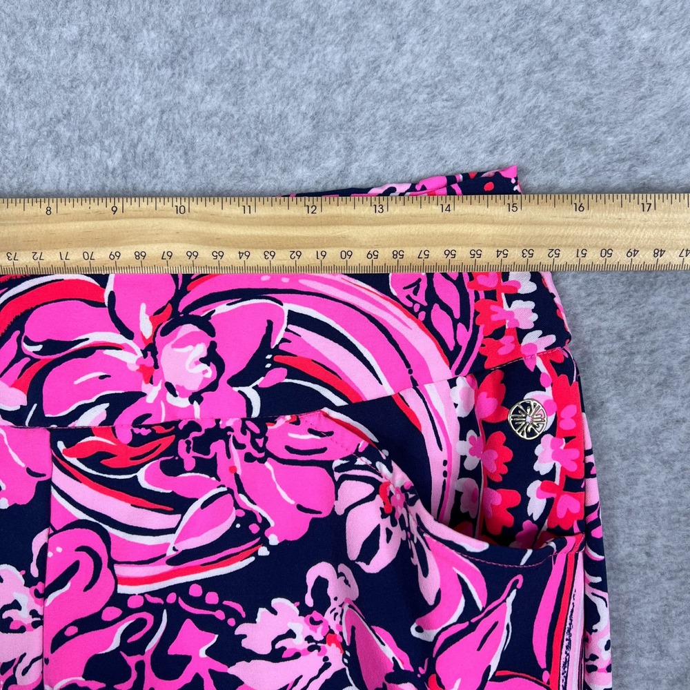 Lilly Pulitzer Low Tide Navy Pink Print Luxletic Corso Pant UPF 50+ Size 8 - Picture 10 of 13